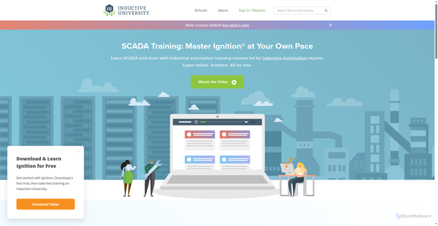 Security scan screenshot of https://inductiveuniversity.com