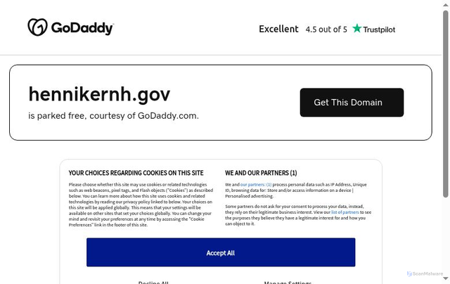 Security scan screenshot of https://hennikernh.gov/