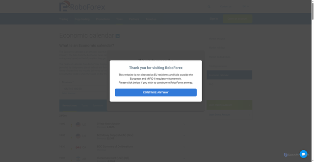 Security scan screenshot of https://roboforex.com/beginners/analytics/economic-calendar/
