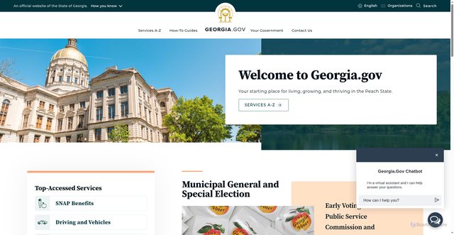 Security scan screenshot of https://georgia.gov/