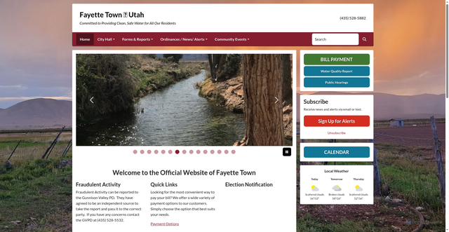 Security scan screenshot of https://fayetteutah.gov/