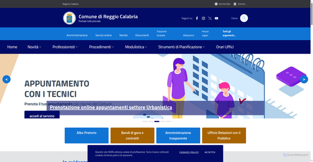 Security scan screenshot of https://www.reggiocal.it