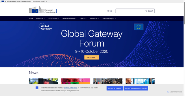 Security scan screenshot of https://commission.europa.eu/select-language?destination=/node/1