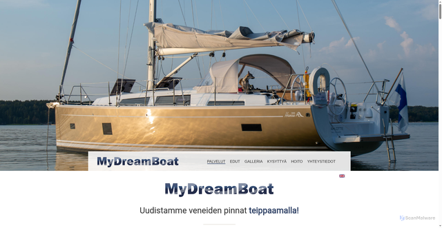 Security scan screenshot of https://mydreamboat.fi
