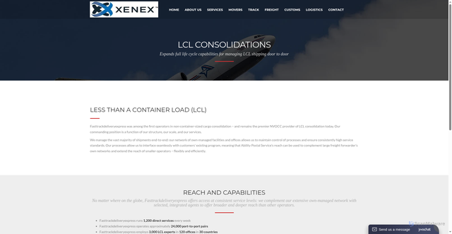 Security scan screenshot of https://xenexlogistic.xyz/lcl-onsolidations.html