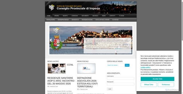 Security scan screenshot of https://www.consulentidellavoro.im.it