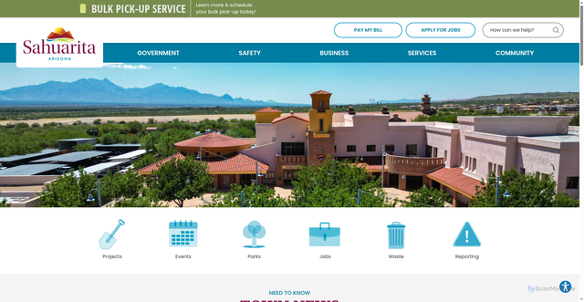 Security scan screenshot of https://sahuaritaaz.gov/
