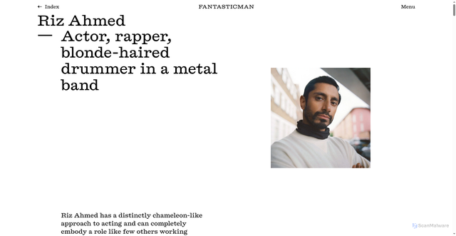 Security scan screenshot of https://www.fantasticman.com/articles/riz-ahmed/