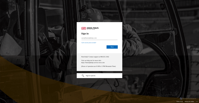 Security scan screenshot of https://hpcc2013.sharepoint.com