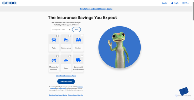 Security scan screenshot of https://www.geico.com/