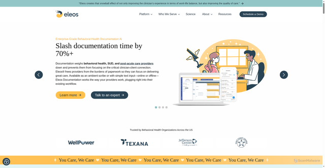 Security scan screenshot of https://eleos.health