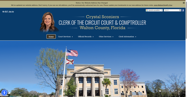 Security scan screenshot of https://waltonclerkfl.gov/