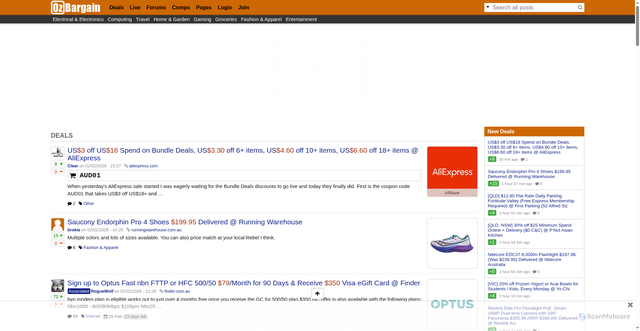 Security scan screenshot of https://ozbargain.com.au