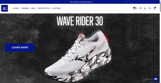 Security scan screenshot of https://usa.mizuno.com