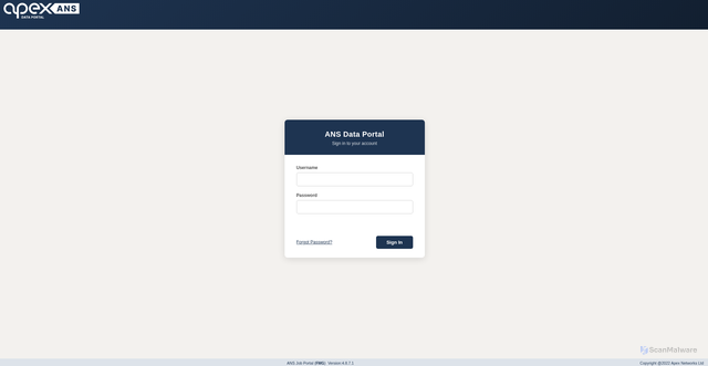 Security scan screenshot of https://fmgportal.apex-rms.com