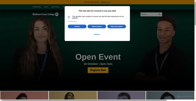 Security scan screenshot of https://www.waltham.ac.uk/