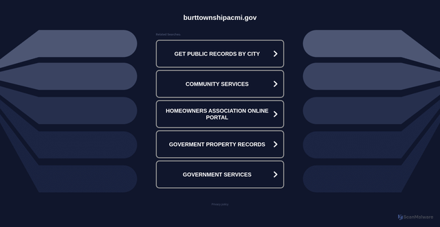 Security scan screenshot of https://burttownshipacmi.gov/