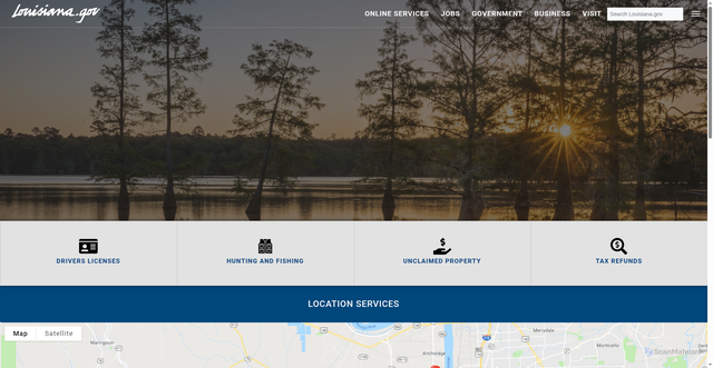 Security scan screenshot of https://la.gov/