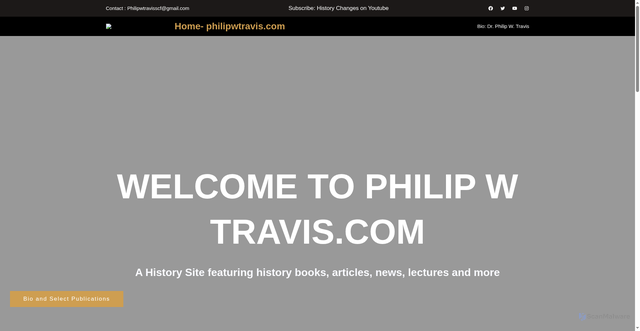 Security scan screenshot of https://philipwtravis.com/
