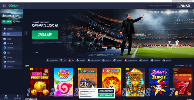 Security scan screenshot of https://betinia.se/