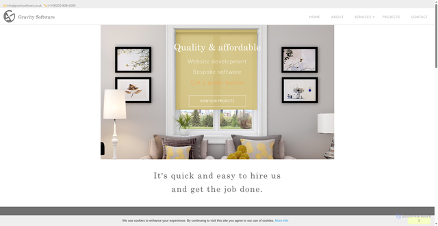 Security scan screenshot of https://gravity-software.com/