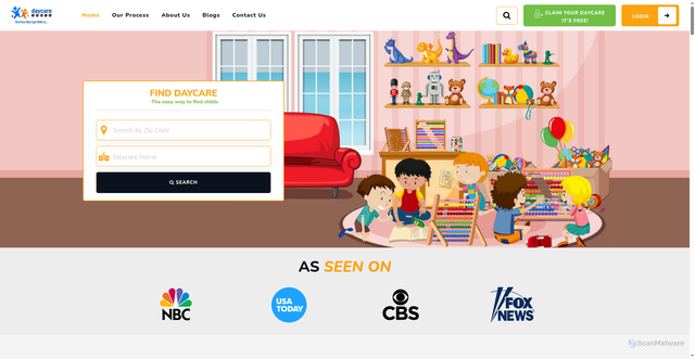 Security scan screenshot of https://www.daycarespots.com/