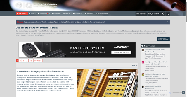 Security scan screenshot of https://www.musiker-board.de