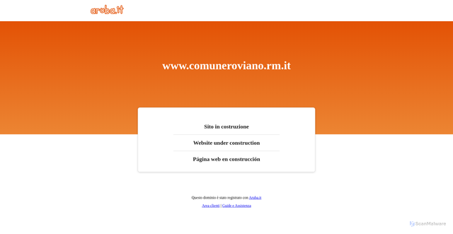 Security scan screenshot of https://www.comuneroviano.rm.it