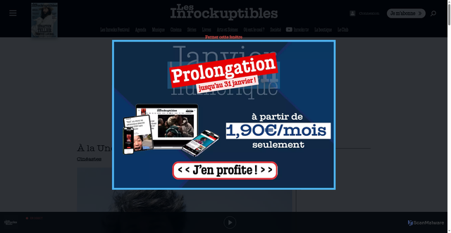 Security scan screenshot of https://www.lesinrocks.com