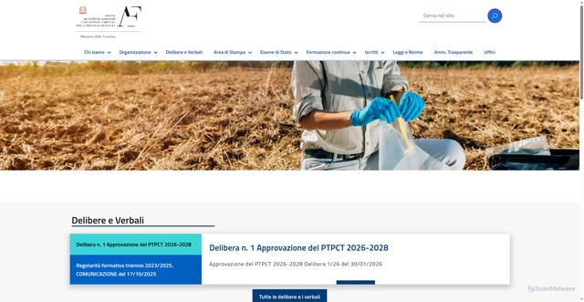 Security scan screenshot of https://www.agronomimatera.com