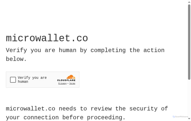 Security scan screenshot of https://microwallet.co/
