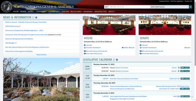 Security scan screenshot of https://ncleg.gov/