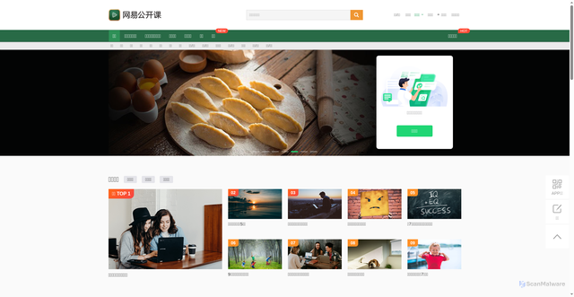 Security scan screenshot of https://open.163.com