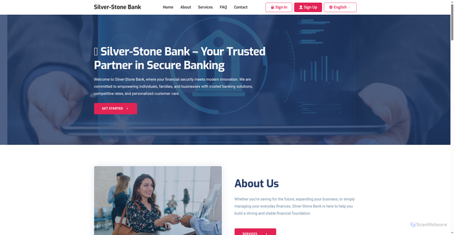 Security scan screenshot of http://silver-stonebank.com/