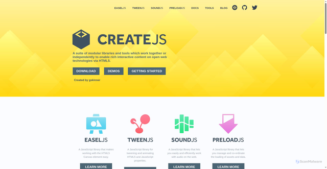 Security scan screenshot of https://createjs.com