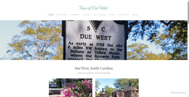 Security scan screenshot of https://www.duewestsc.gov/
