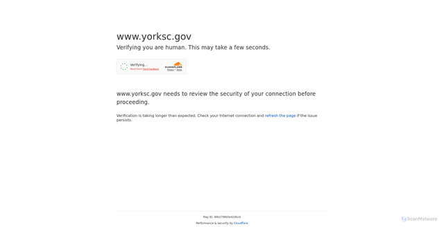 Security scan screenshot of https://www.yorksc.gov/