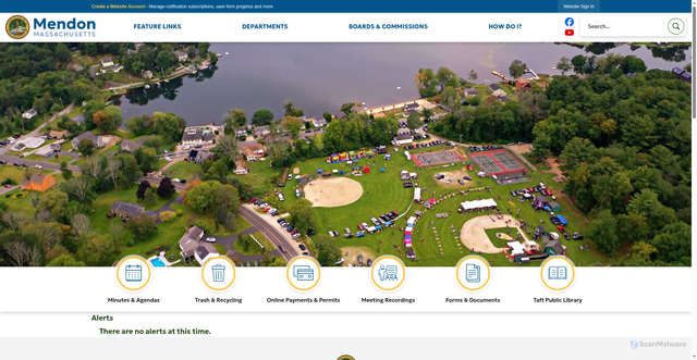 Security scan screenshot of https://mendonma.gov/