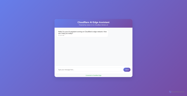Security scan screenshot of https://cf-ai-edge-assistant.pages.dev/