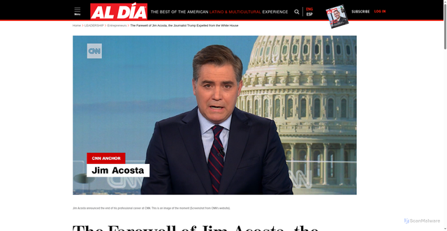 Security scan screenshot of https://aldianews.com/en/leadership/entrepreneurs/farewell-jim-acosta