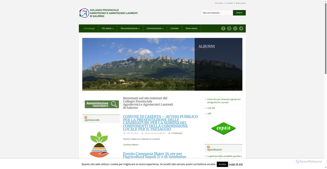 Security scan screenshot of https://www.agrotecnicisalerno.it/