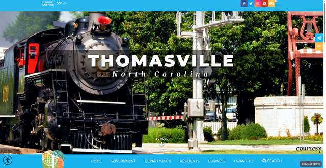 Security scan screenshot of https://thomasville-nc.gov/