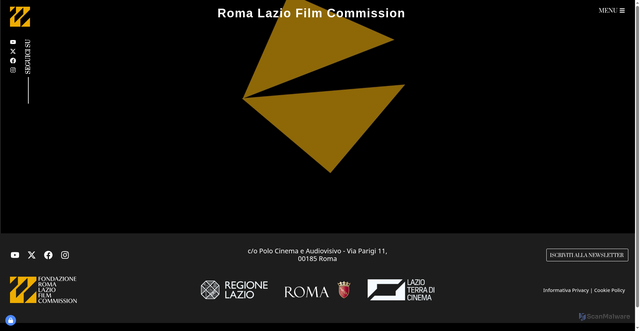 Security scan screenshot of https://www.romalaziofilmcommission.it/