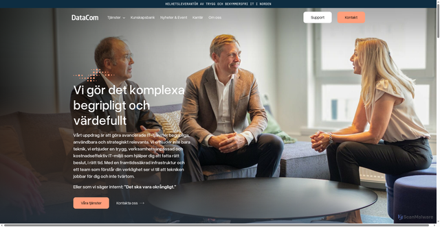Security scan screenshot of https://datacom.se