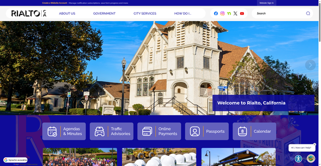 Security scan screenshot of https://rialtoca.gov/