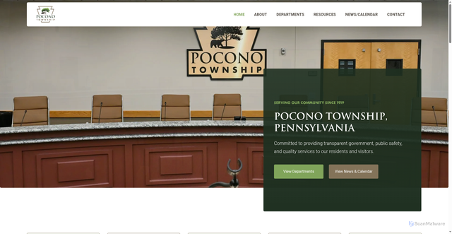 Security scan screenshot of https://www.poconopa.gov/