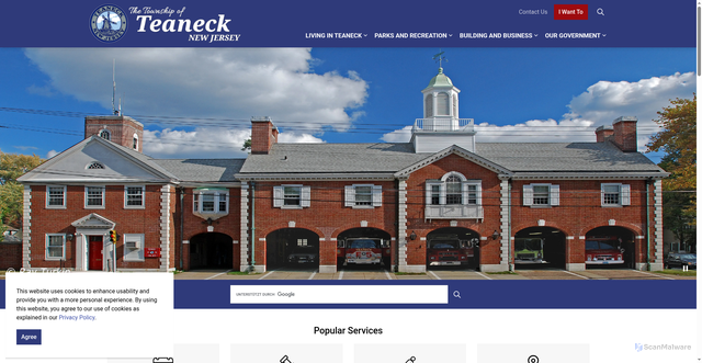 Security scan screenshot of https://www.teanecknj.gov/