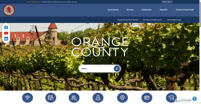 Security scan screenshot of https://orangecountyva.gov/