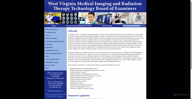 Security scan screenshot of https://wvrtboard.gov/