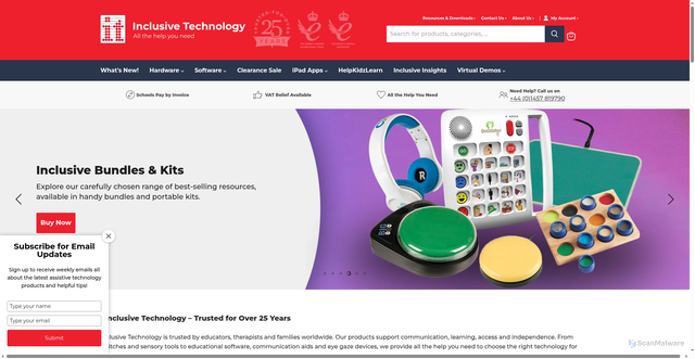 Security scan screenshot of https://inclusive.com